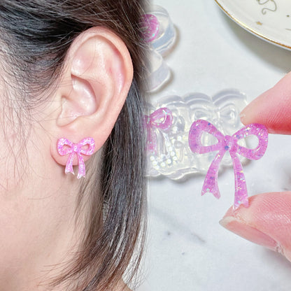 Predomed Ribbon Bow Stud Earring Mold