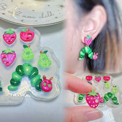 Cute Caterpillar Dangle Earring Mold