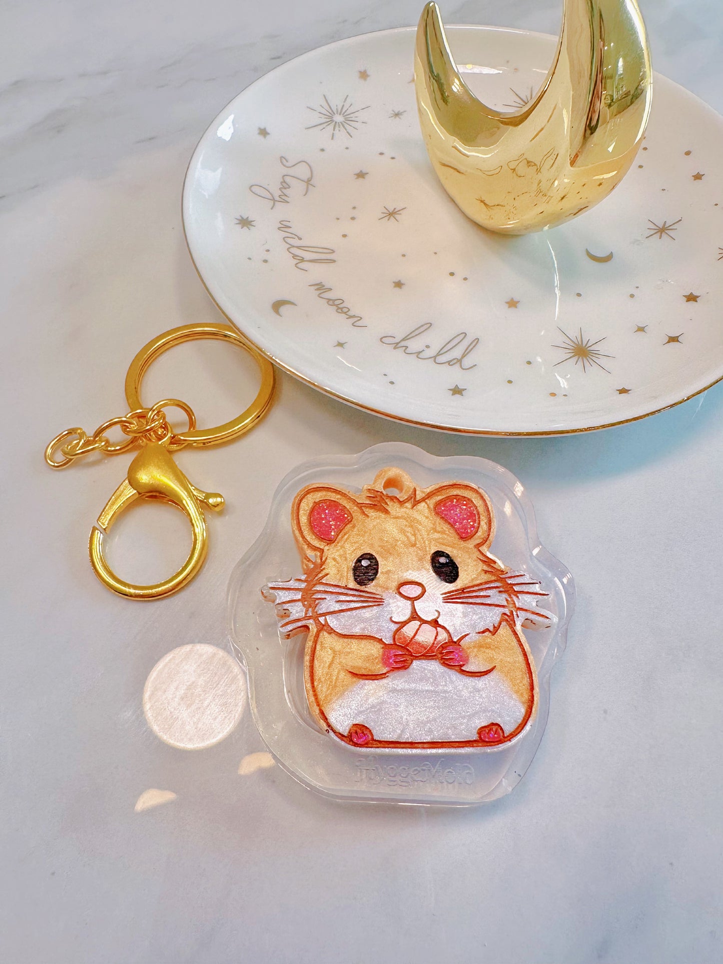 Engraved Pet Hamster Keychain Mold