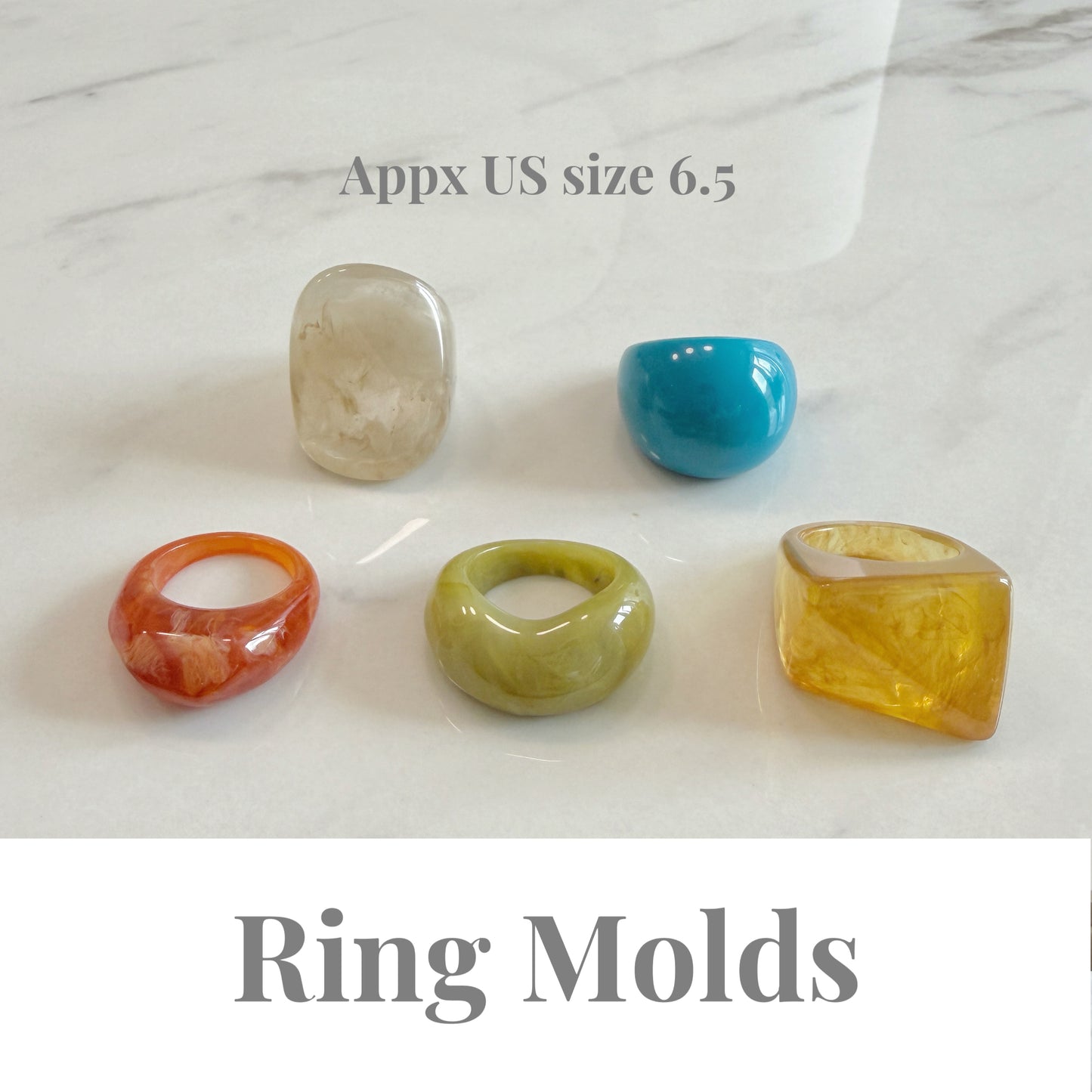 US size 6.5 Super Chunky Ring Molds