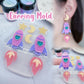 Love Heart Rocket Fire Space Travel Resin Dangle Earring Mold Clear Silicone Mold for resin