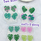 Matte Glossy Texture Monstera Leaf Resin Earring Mold Clear Silicone Mold for resin