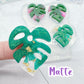 Matte Texture Monstera Leaf Resin Earring Mold Clear Silicone Mold for resin