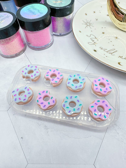 Mini Donut Stud Earring Mold for resin jewellery Clear Silicone mold