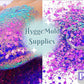 Purple and green blue chunky chameleon colour changing glitter mix