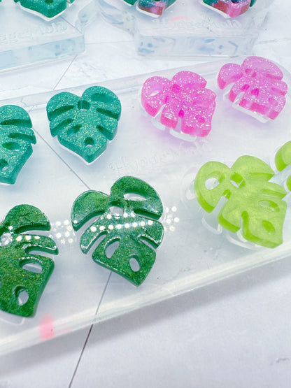 Small Monstera Leaf Earring Mold for resin Make your own resin earrings 
