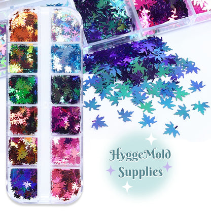 Chameleon Maple Leaf Glitter Sequin Set