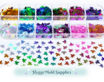 Chameleon Maple Leaf Glitter Sequin Set