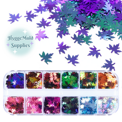 Chameleon Maple Leaf Glitter Sequin Set