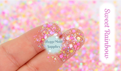 Sweet Rainbow Chunky Glitter Mix