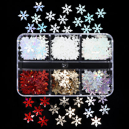 Festive Snowflake Glitter Sequin Set