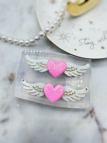 Winged Heart Necklace and Brooch Combo Mold