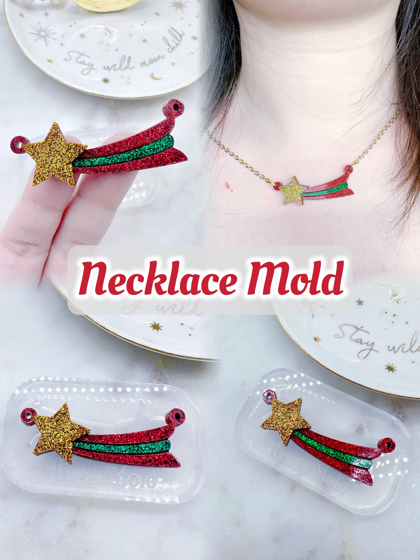 Layered Shooting Star Necklace Mold