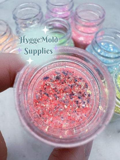 10g Bag Rainbow Tint Mylar Flake Glitter Mix