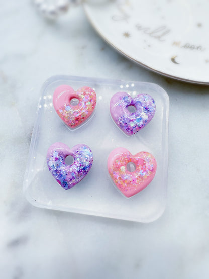 2cm Pre Domed Heart Hoop Earring Mold