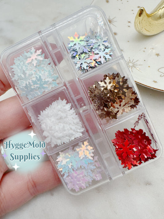 Festive Snowflake Glitter Sequin Set