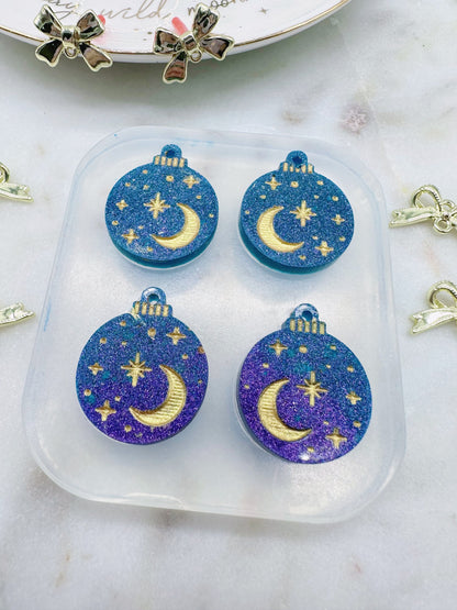 Starry Night Moon Bauble Dangle Earring Mold