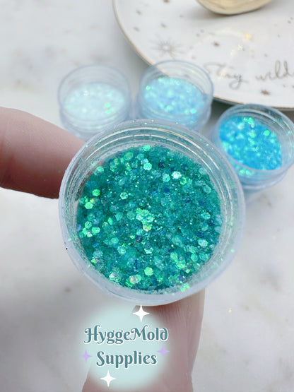 Blue Lagoon Glitter Mix Set