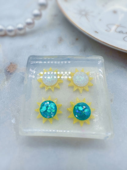 1.5 cm Mini Predomed Sun Stud Earring Mold