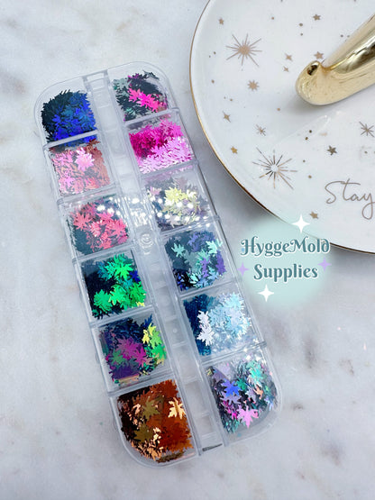 Chameleon Maple Leaf Glitter Sequin Set