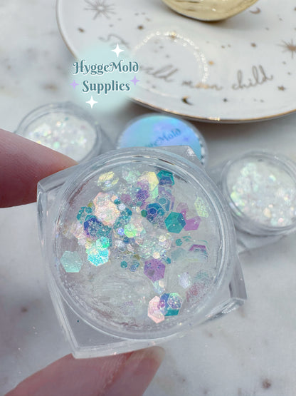 2*3g Arctic Aurora Iridescent Chunky Sequin Mix Duo