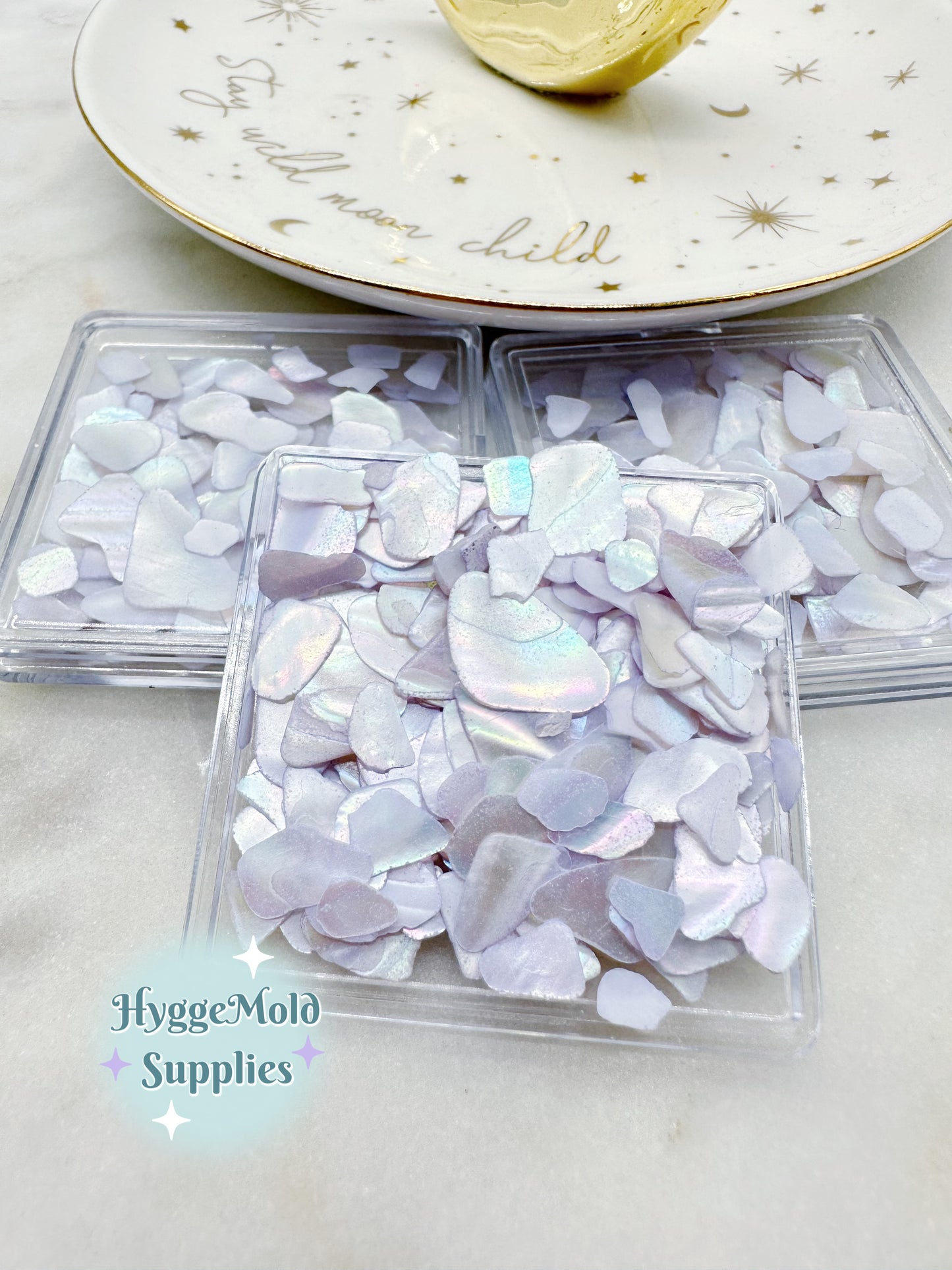 Lilac Natural Shell Flakes Box