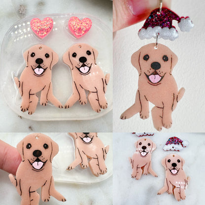 Labrador Puppy Dangle Earring Keychain Mold