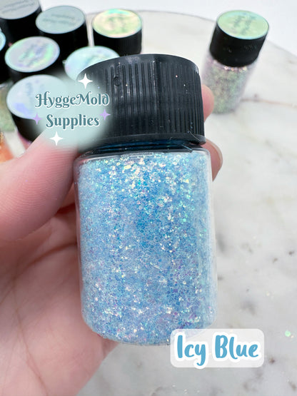 10g Bag Rainbow Tint Mylar Flake Glitter Mix