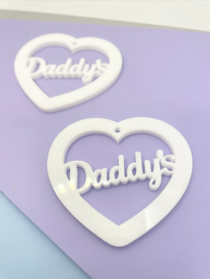 Daddy’s Slogan Word Heart Dangle Earring Mold