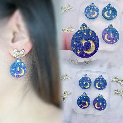 Starry Night Moon Bauble Dangle Earring Mold