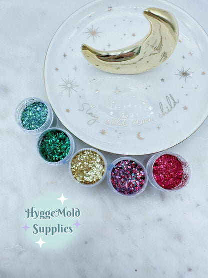 Holly Jolly Christmas Glitter Set