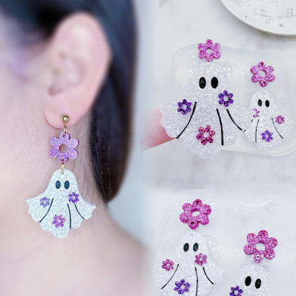 Floral Ghost Dangle Earring Mold