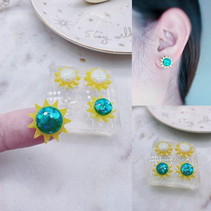 1.5 cm Mini Predomed Sun Stud Earring Mold