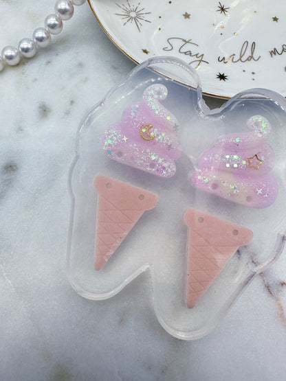 Predomed Soft Ice Cream Summer Dangle Earring Mold