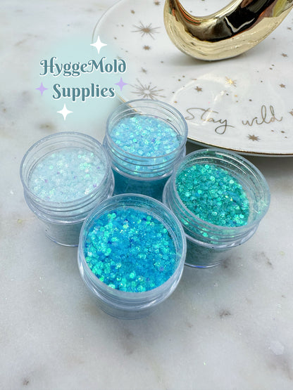 Blue Lagoon Glitter Mix Set