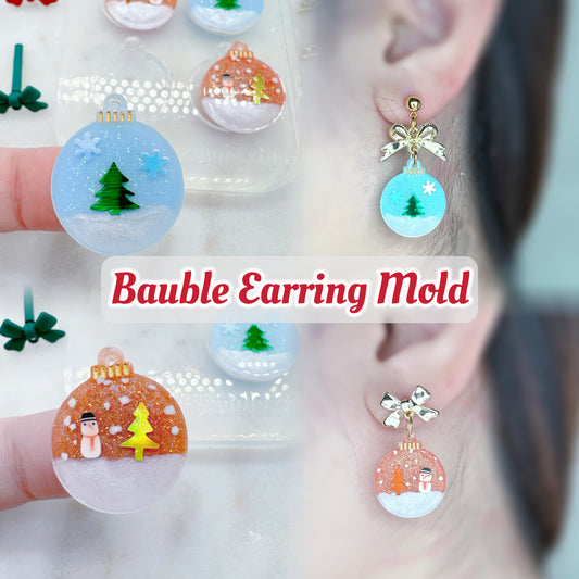 Small Christmas Bauble Dangle Earring Mold