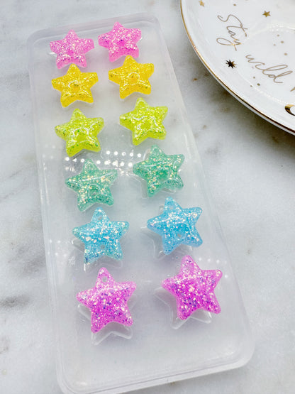 Pre domed Star Linear Pride Flag Earring Mold