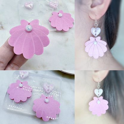 Barbie-inspired Shell N Pearl Dangle Earring Mold