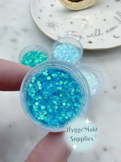 Blue Lagoon Glitter Mix Set