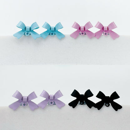 8Pcs Cute Ribbon Bow Earring Posts