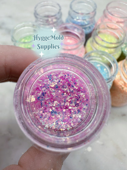 10g Bag Rainbow Tint Mylar Flake Glitter Mix