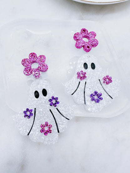 Floral Ghost Dangle Earring Mold