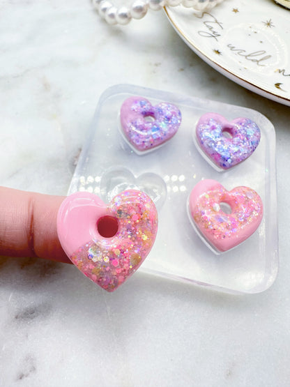 2cm Pre Domed Heart Hoop Earring Mold