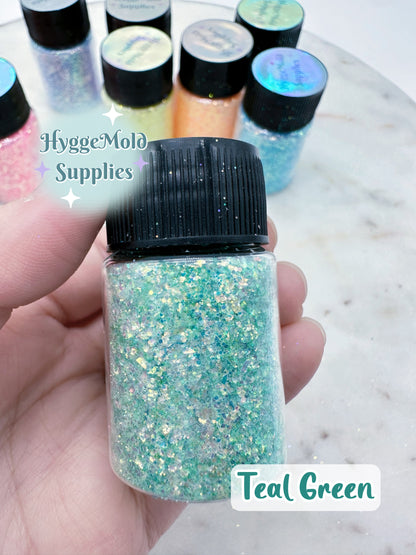 10g Bag Rainbow Tint Mylar Flake Glitter Mix