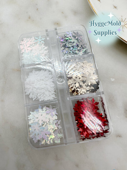 Festive Snowflake Glitter Sequin Set