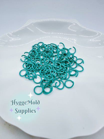 50 Pcs 10mm Coloured Open Jump Rings