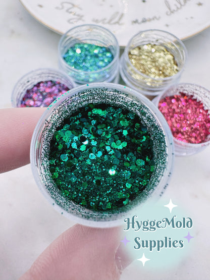 Holly Jolly Christmas Glitter Set