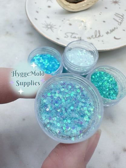 Blue Lagoon Glitter Mix Set