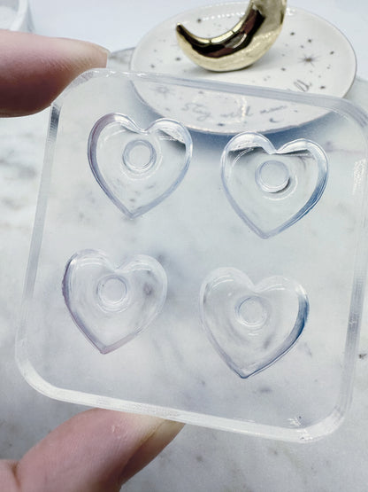 2cm Pre Domed Heart Hoop Earring Mold