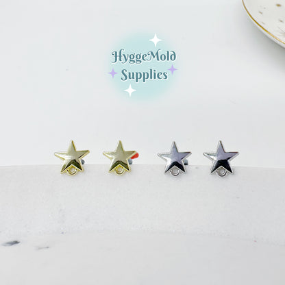 8 pcs Star Earring Posts